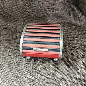 Park Sherman Antique Chrome Steel Cigarette Case with Bakelite